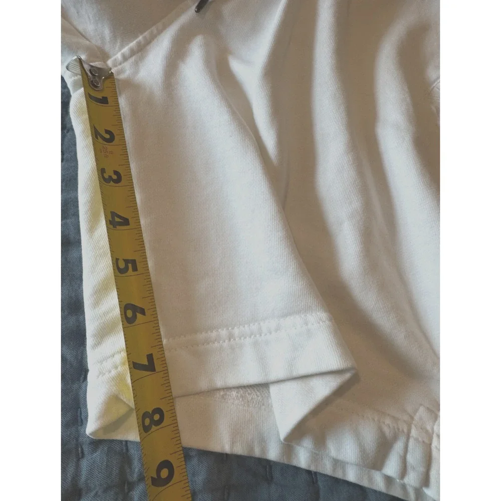 Tommy Hilfiger Sweat Shorts Men's Large White 100% Cotton Drawstring 8